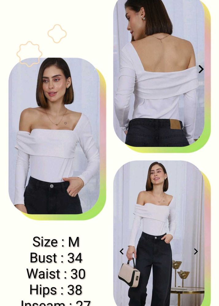 Chic White Off-Shoulder Top