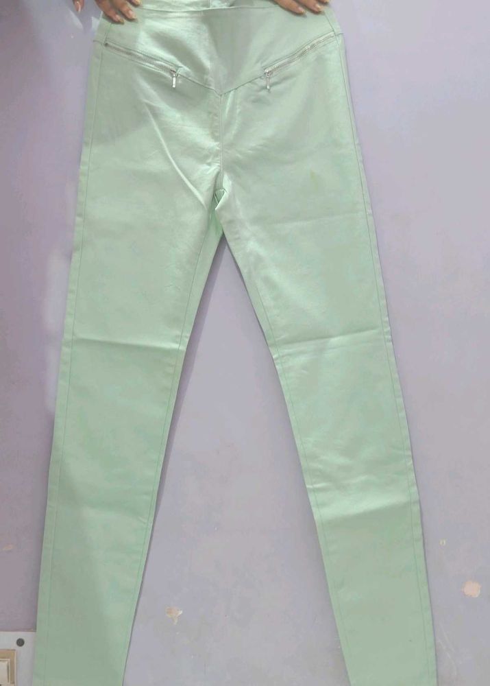 Soft Green Jeans