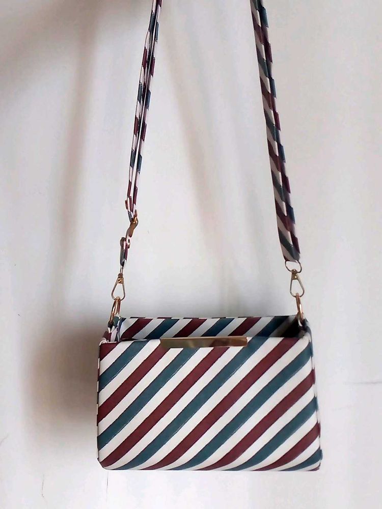 Striped Crossbody Bag