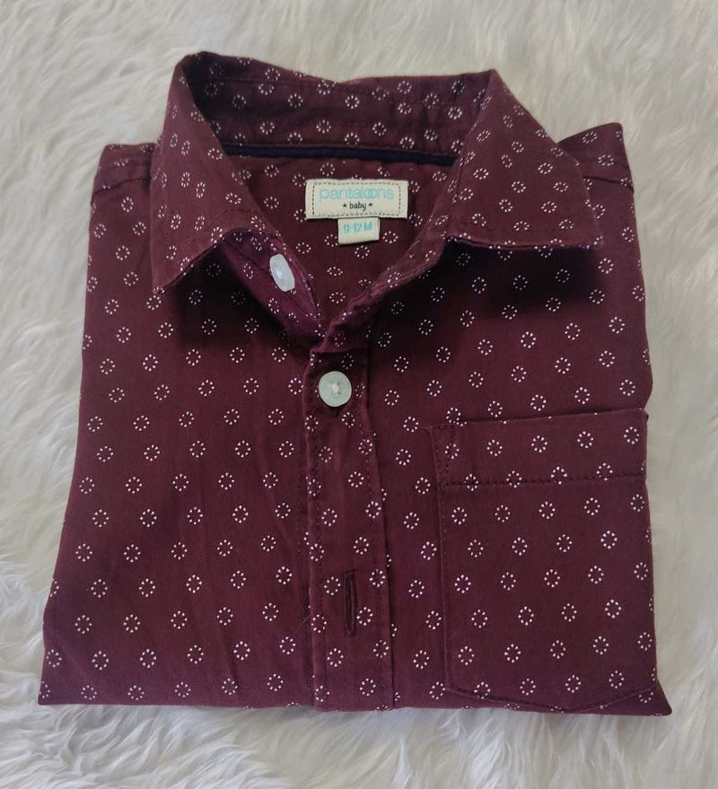 Cute Patterned Baby Shirt 9-12 M