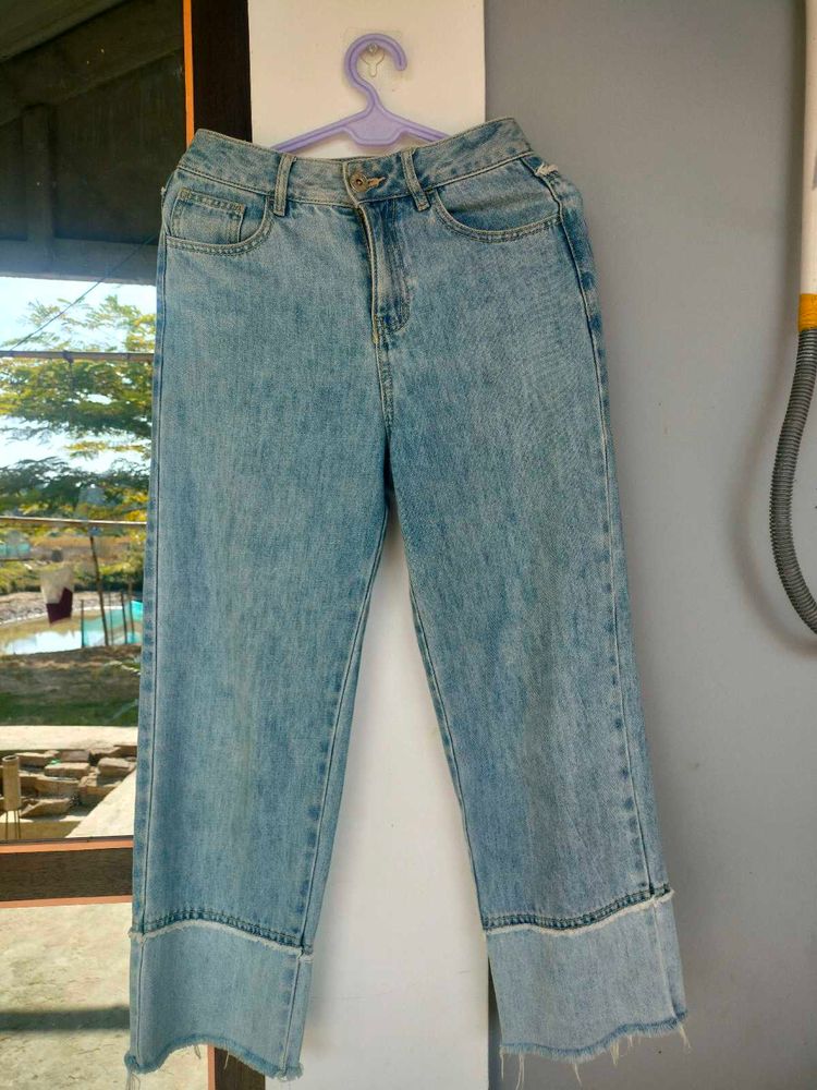 Cuffed Hem Jeans