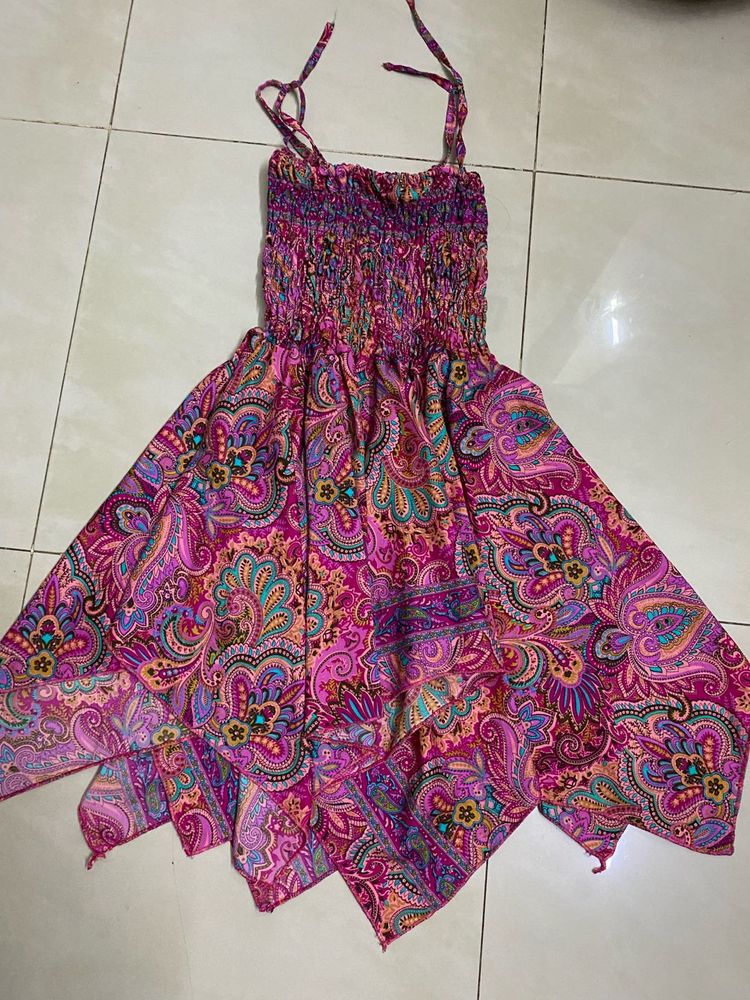 Girls Colorful Beach Frock (6-8)