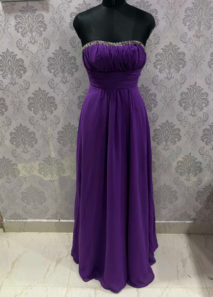 Purple Embellished Gown