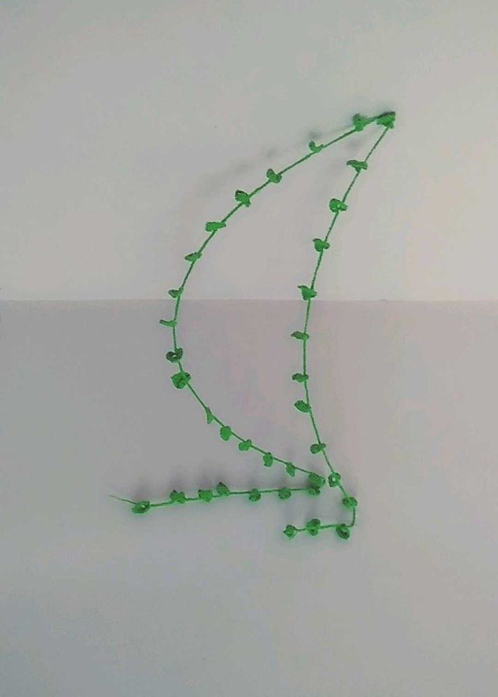 Aesthetic Room decor crochet green wine leafs