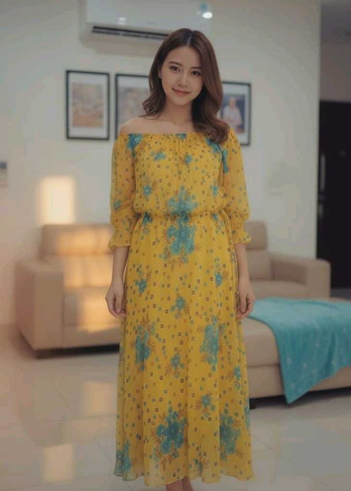 Floral Yellow Dress