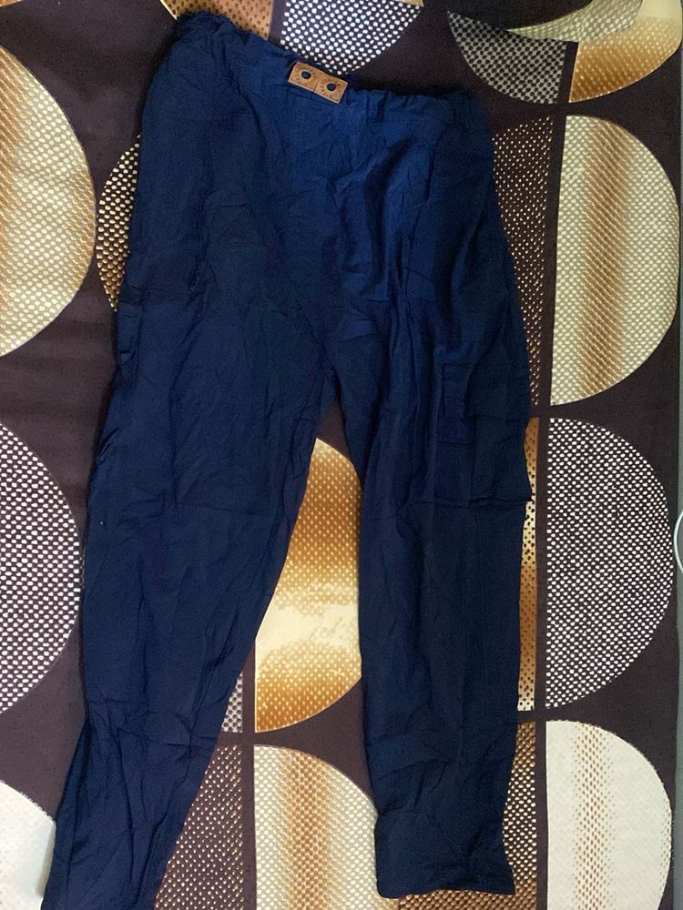 Navy Blue Casual Pants