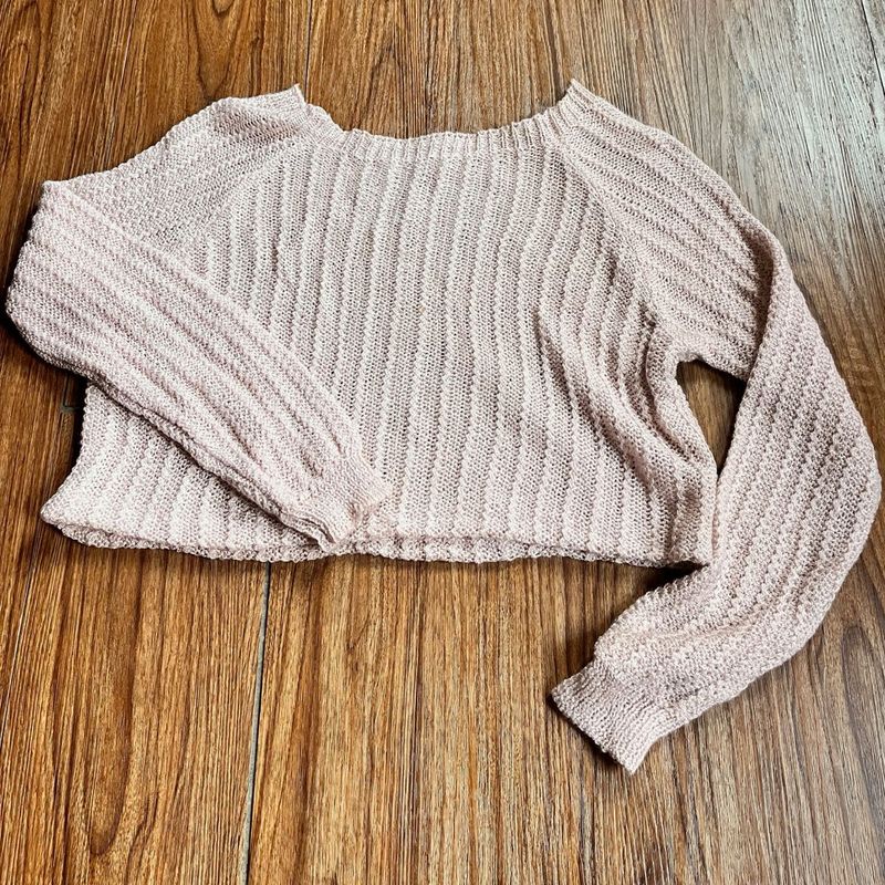 Cropped Knit Sweater