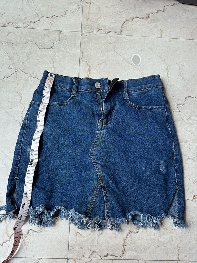 Denim Skort