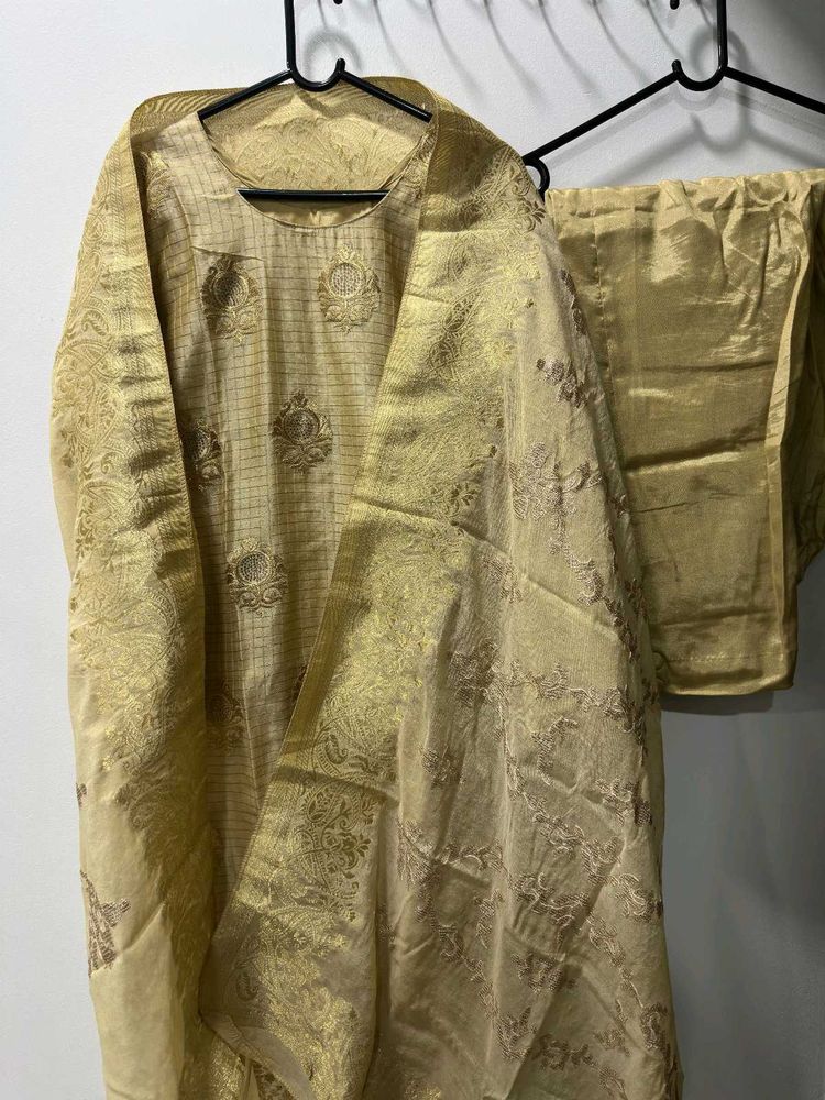Gold Embroidered Pant Suit
