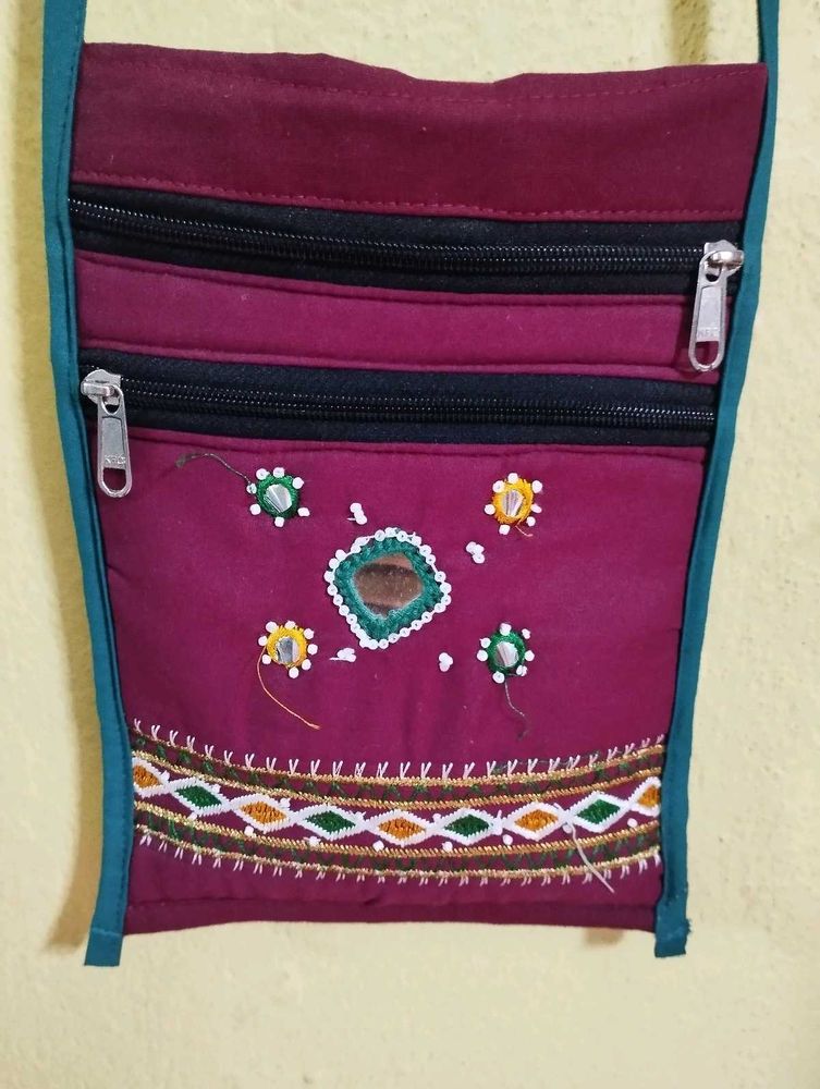 Embroidered Crossbody Bag