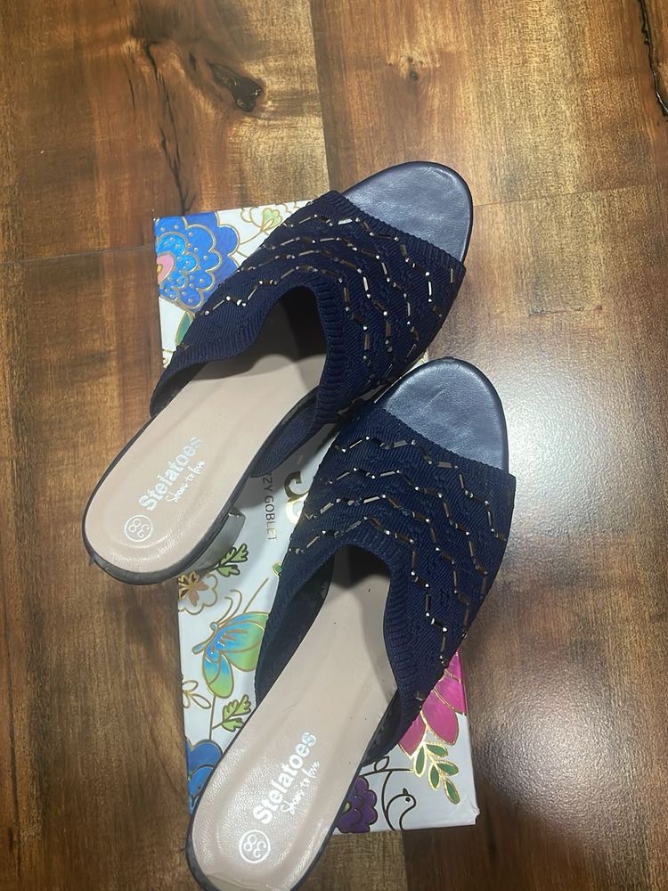 Stelatoes Navy Blue Slides