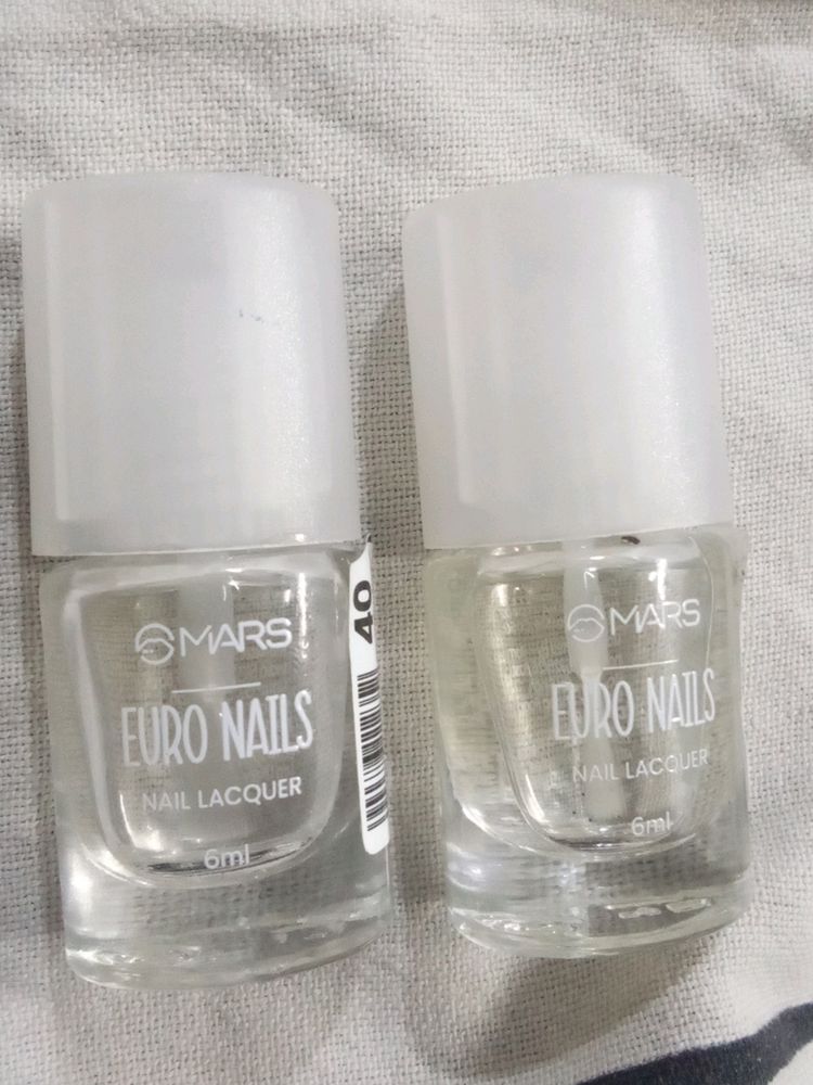 Transparent Nail Polish 2pc