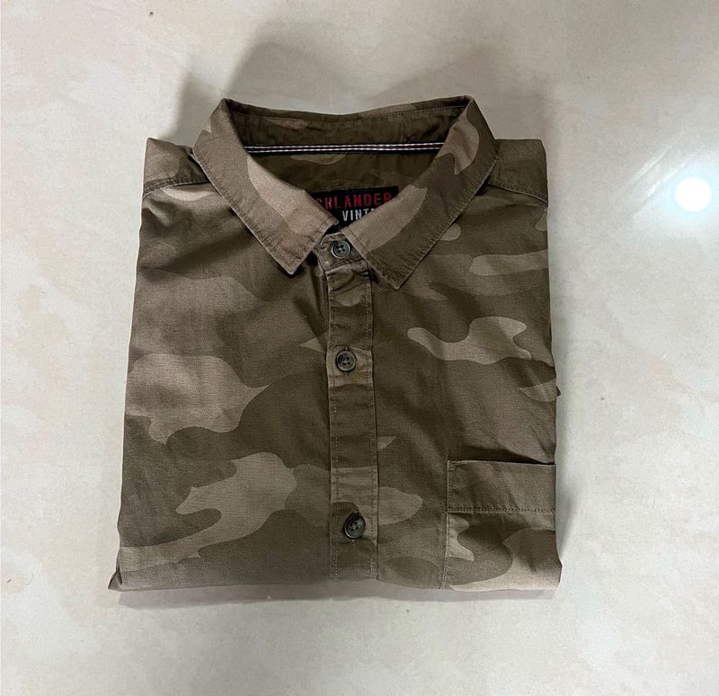 Highlander Men Camouflage Printed Shirt