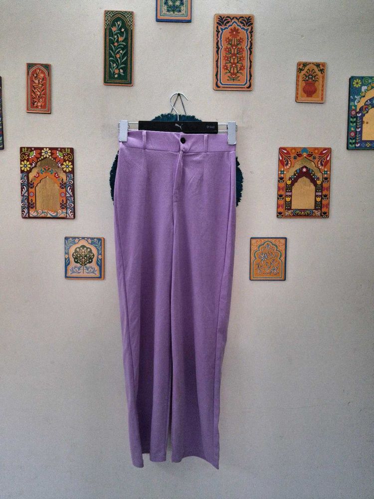 new Lavender Wide Leg Trousers
