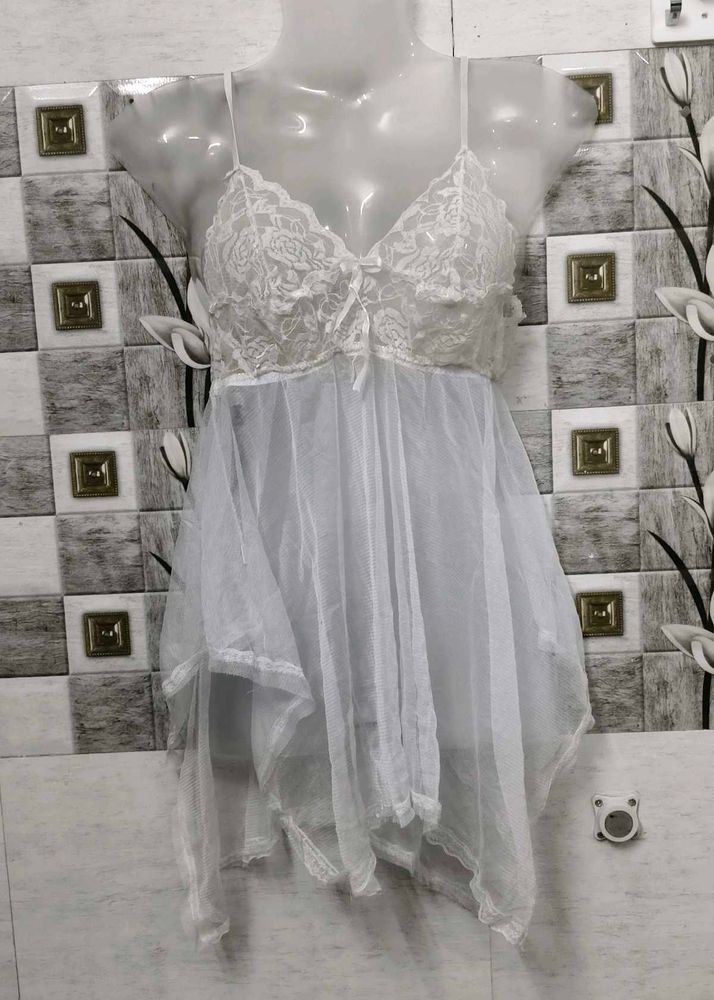 White Lace Babydoll Lingerie
