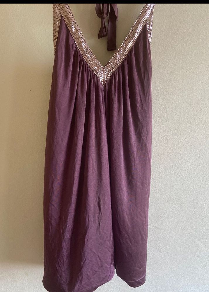 Sequin Halter Dress