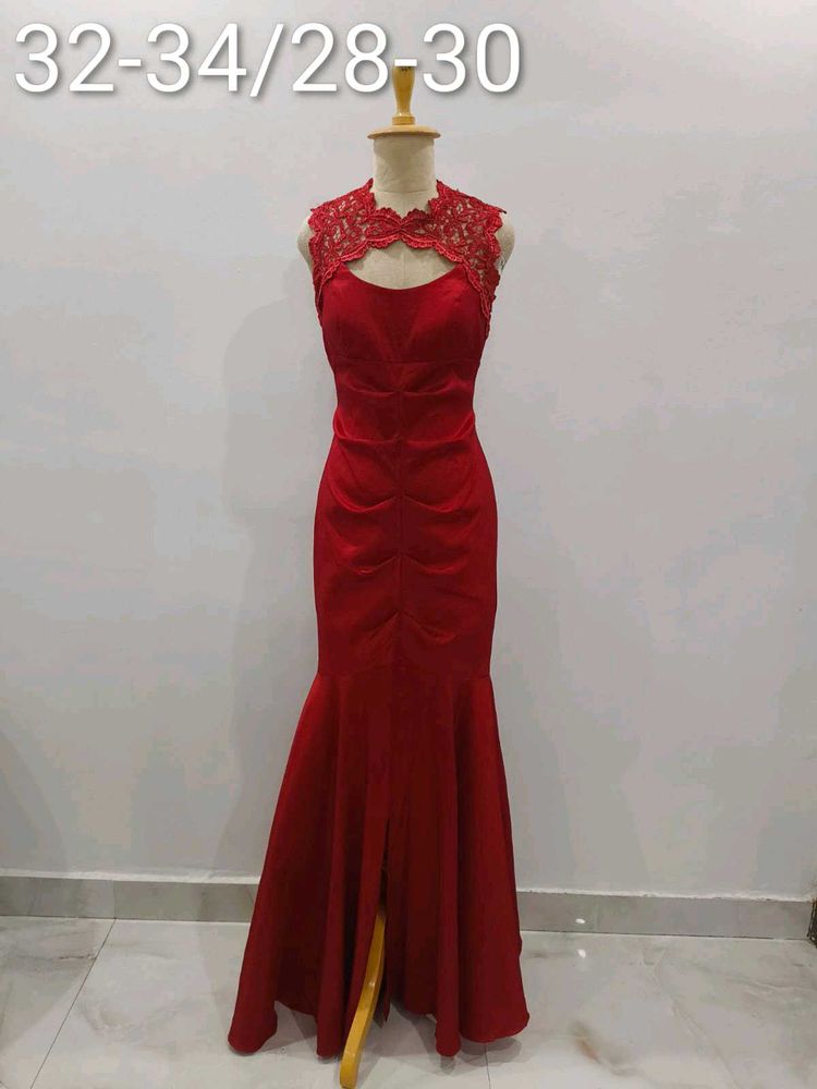 Elegant Red Evening Gown