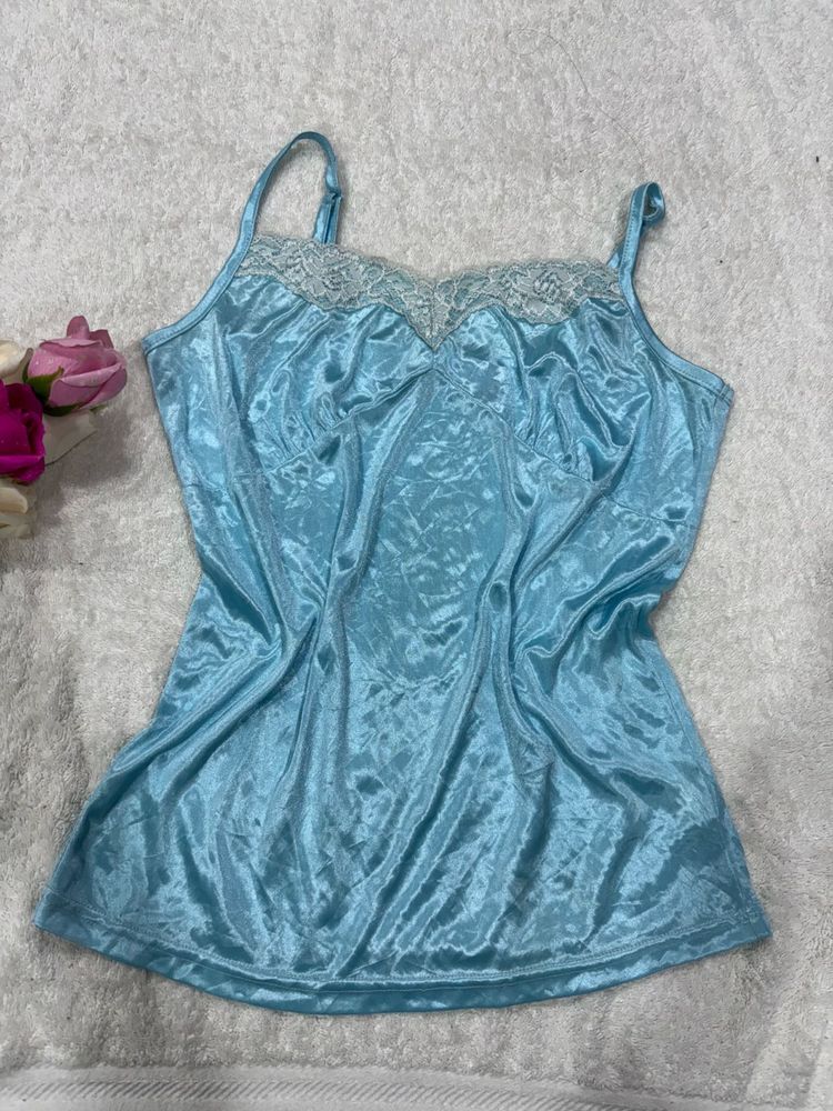 Aqua Lace Cami Top