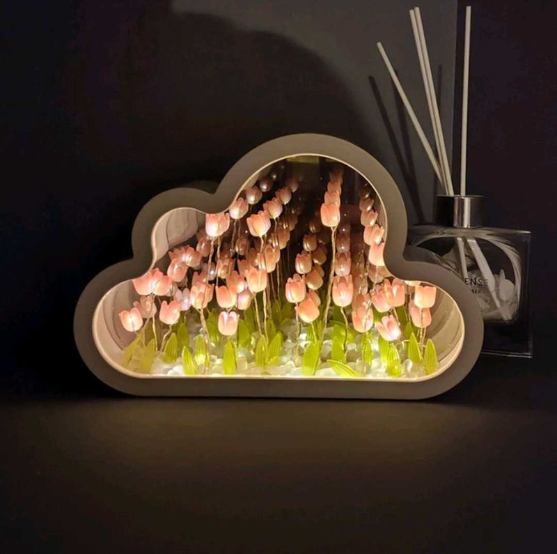 Cloud Tulip Night Light Decor