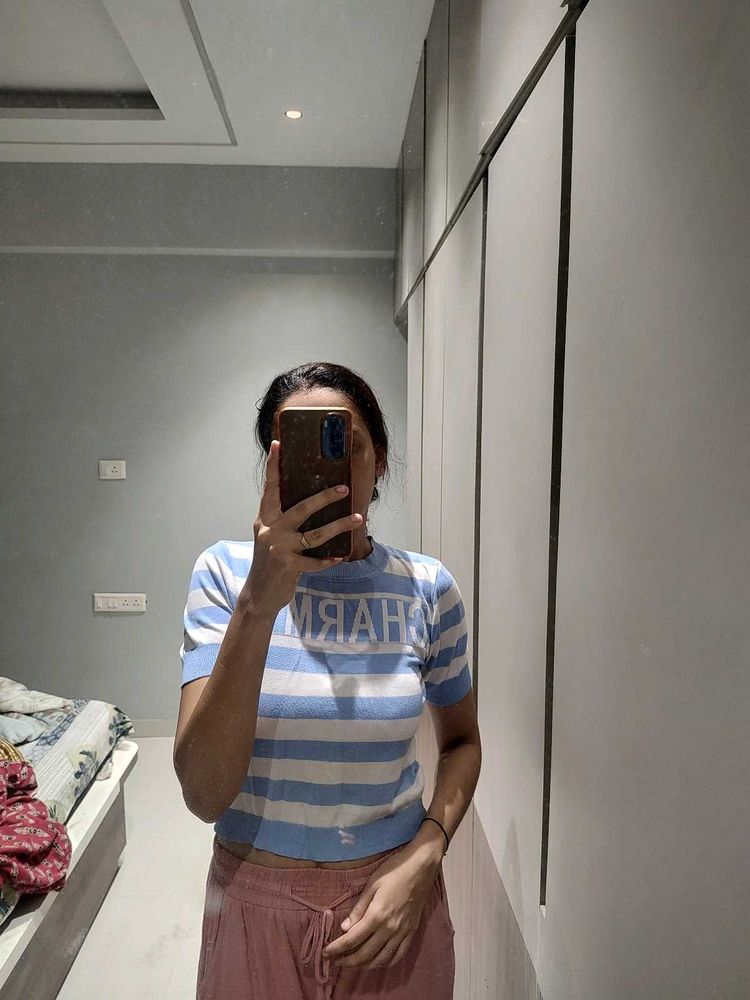 Striped Charm Crop Top