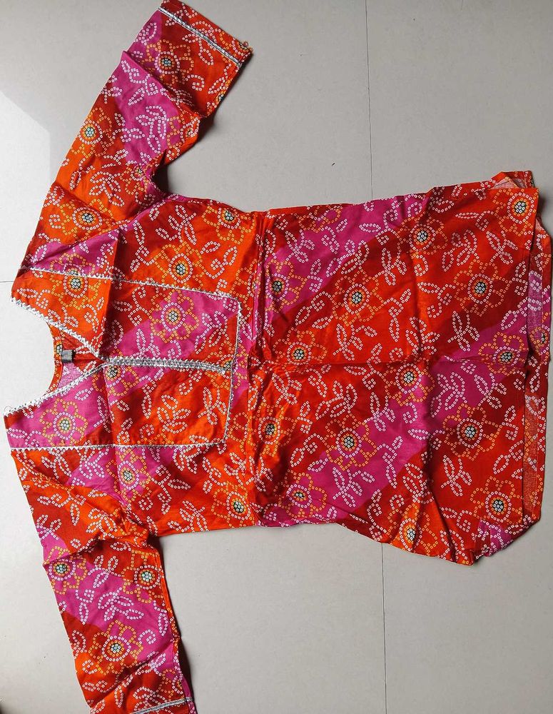 Bandhani Print Short Kurti