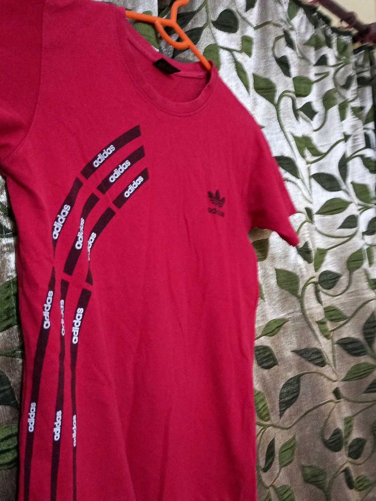 Nice Looking Adidas Red Shirt