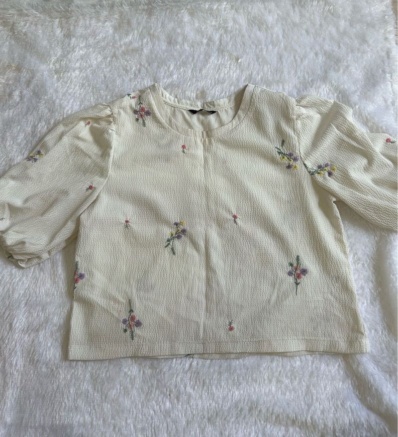 Floral Embroidered Top