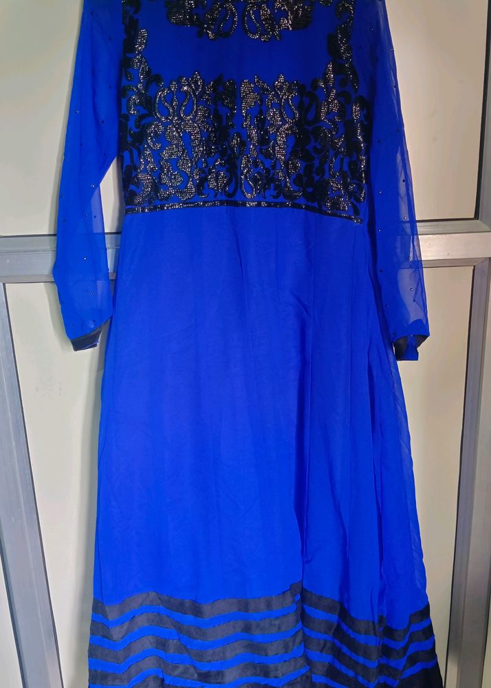 Blue Party Wear anarkali