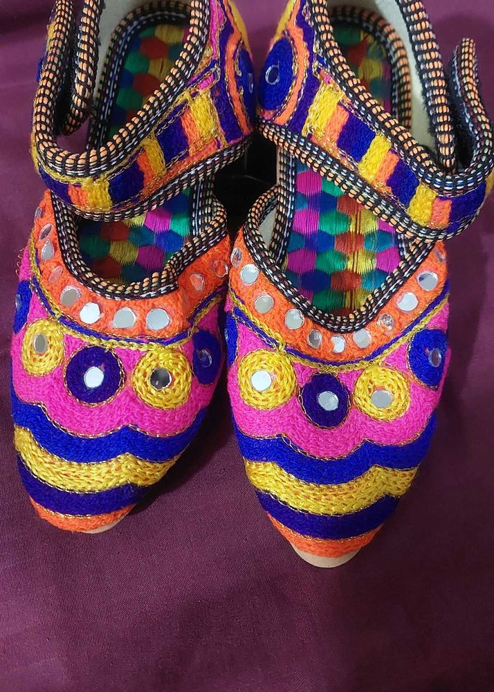 Colorful Embroidered Jutti Shoes