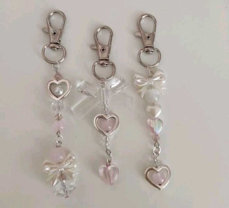 Kawaii Heart Charm Keychains