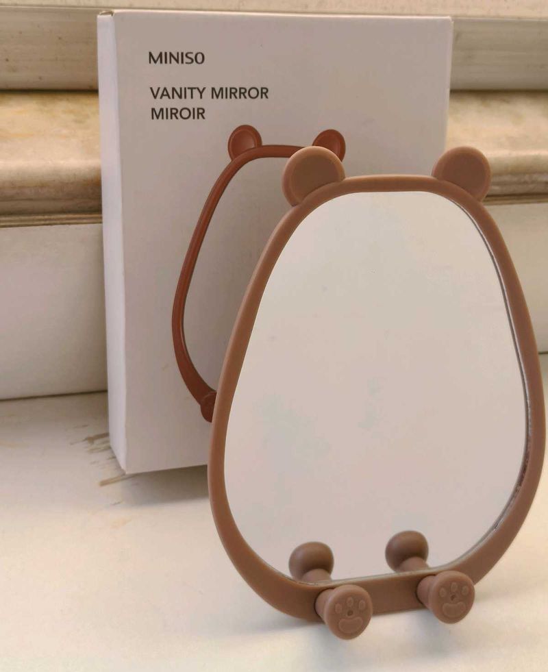Miniso Lovely Bear Vanity Mirror with Phone Holder