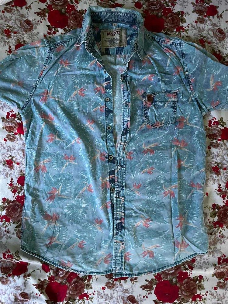 Stylish MUFTI Floral Print Shirt