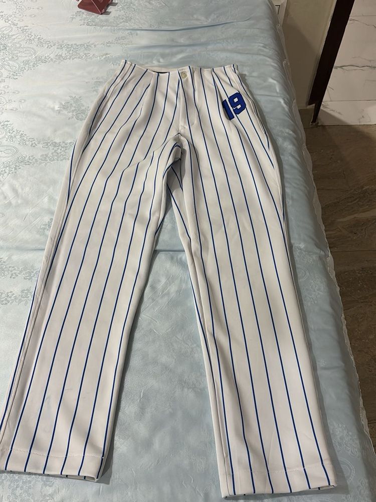 Striped White Pants