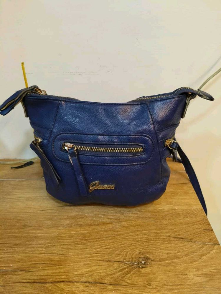 Chic Blue Guess Crossbody Bag✨