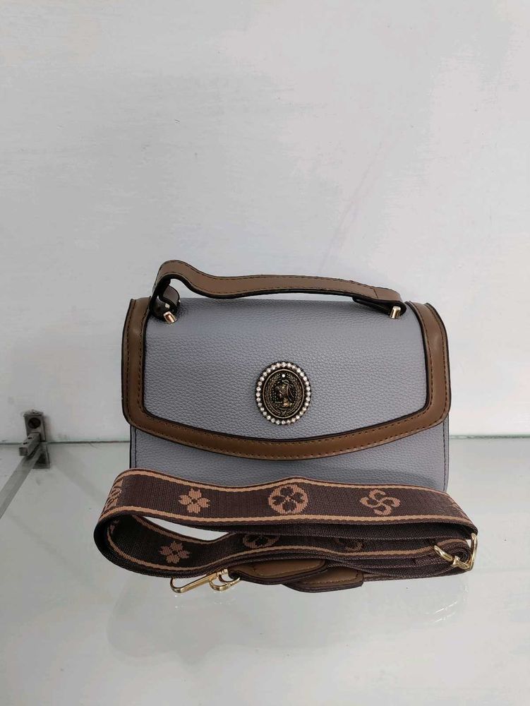 Lavender &amp; Brown Crossbody Bag