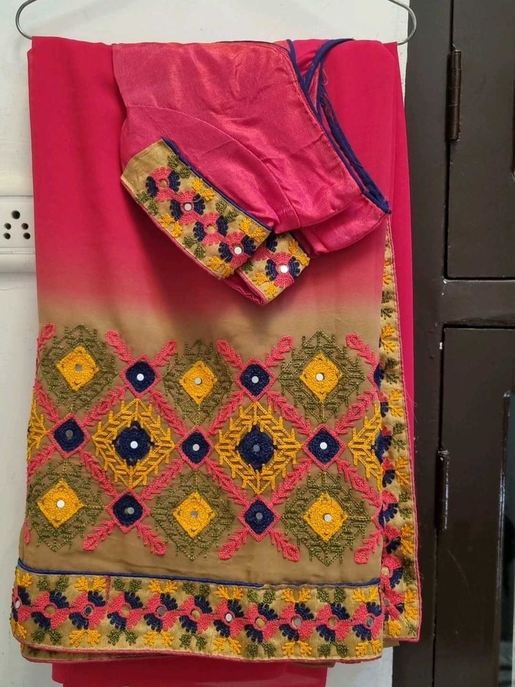 Rakhi Special Embroidered Saree Party Heavy B