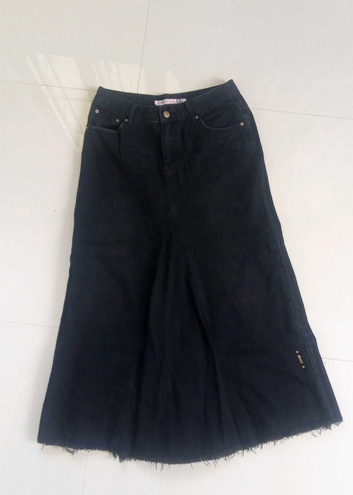 Y2K Denim Maxi Skirt