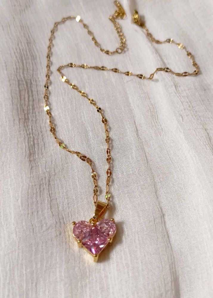 Anti-Tarnish Stainless steel  Pink Love Chain💓