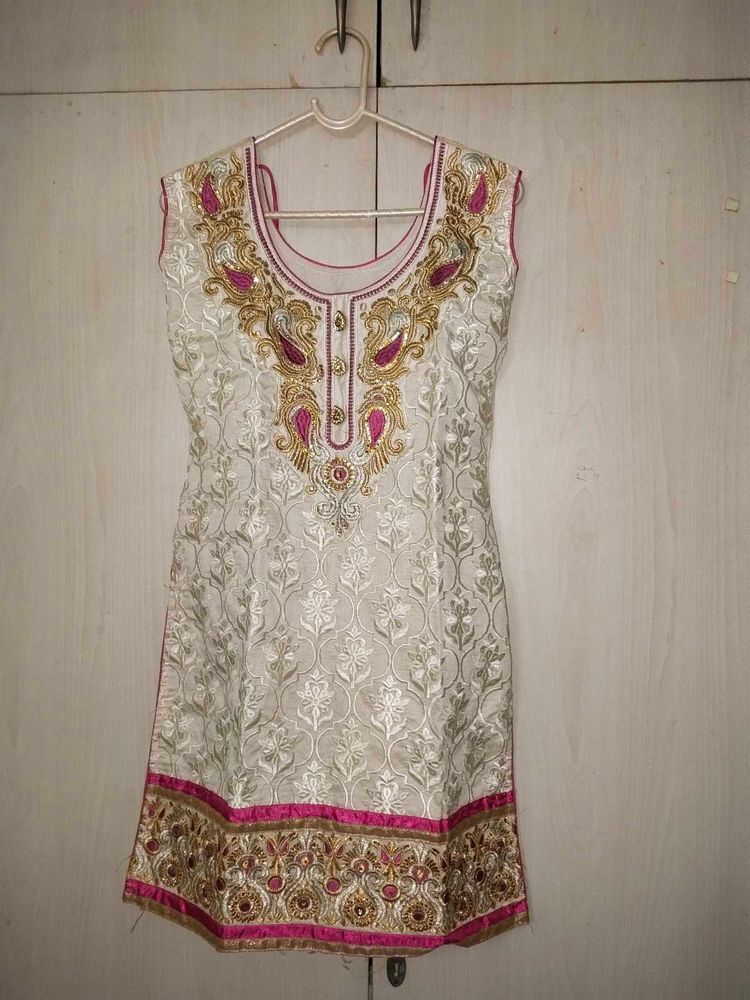 Embroidered Patiyala Kurti Salwar Tunic