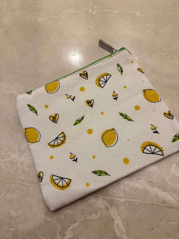 Lemon Print Pouch