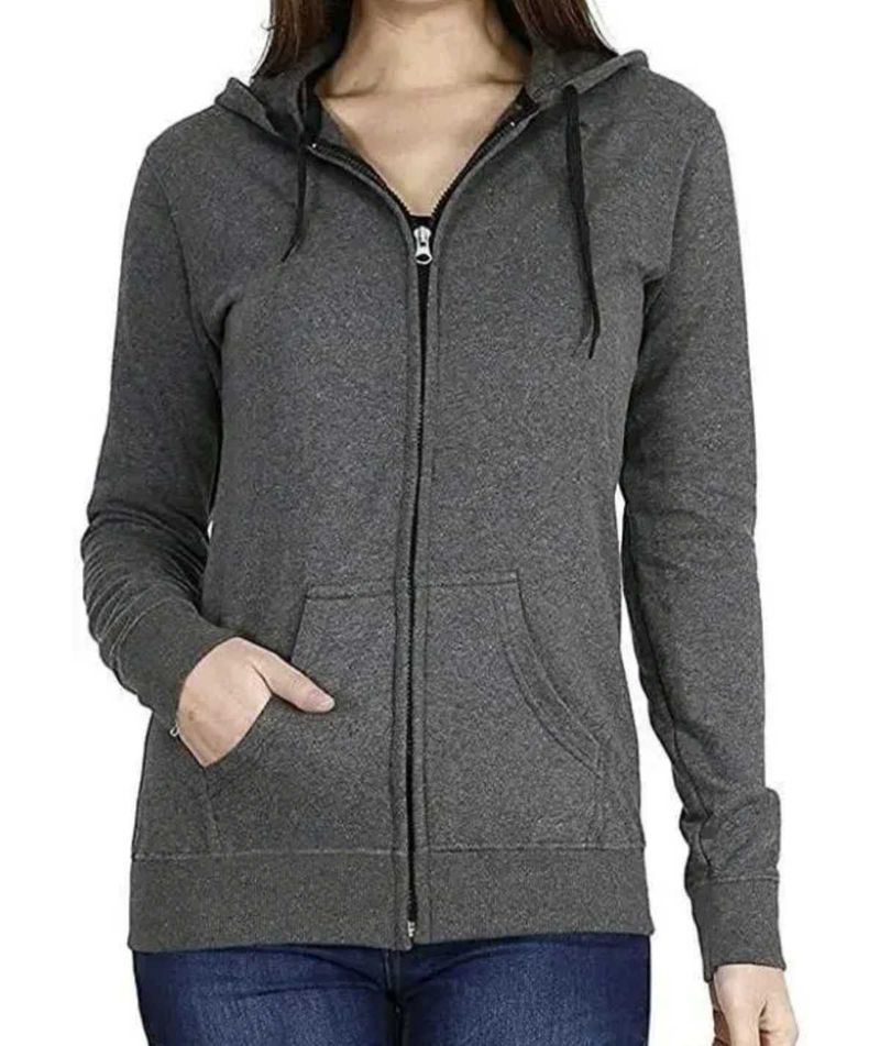 Gray Zip-Up Hoodie