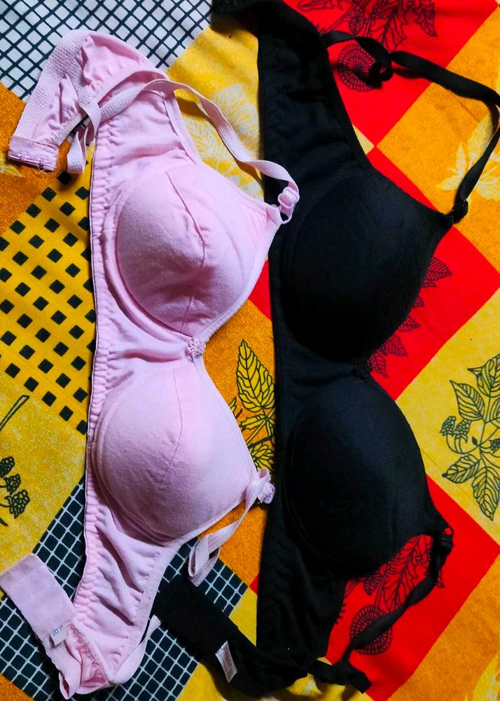 Black &amp; Pink 🩷 Lightly Padded Bra Combo
