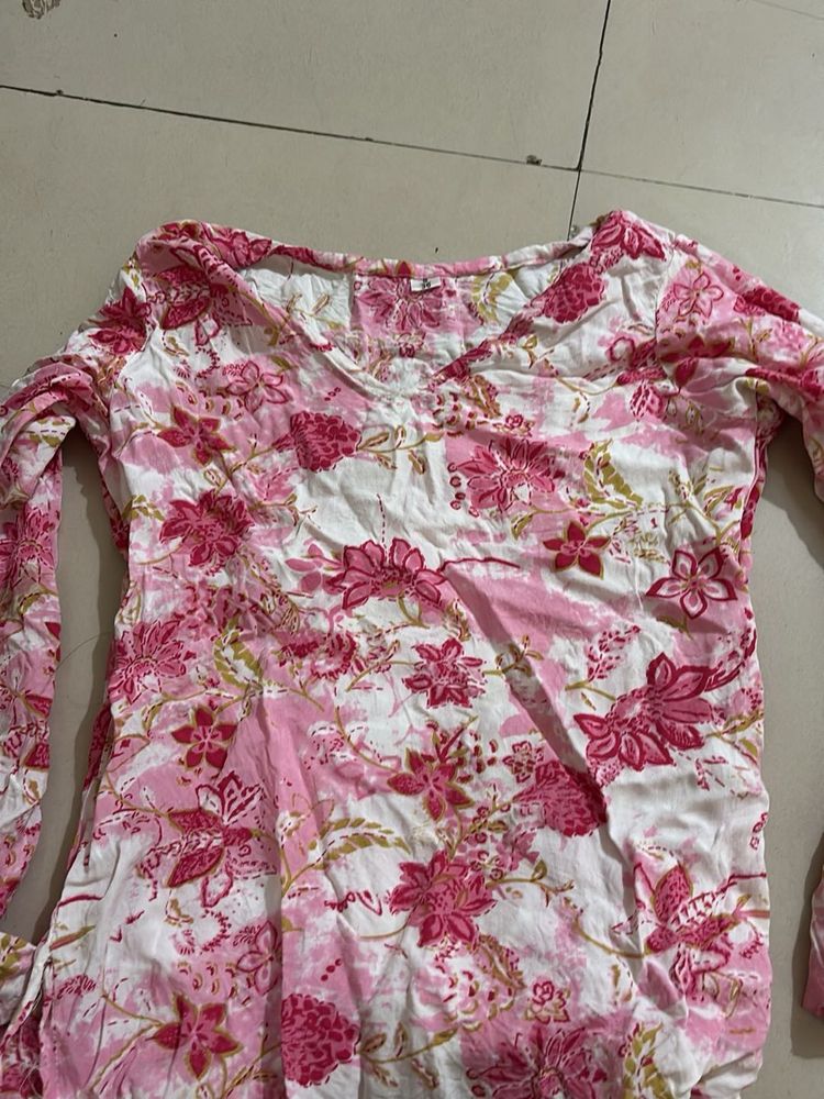 Floral Print Long Sleeve Top