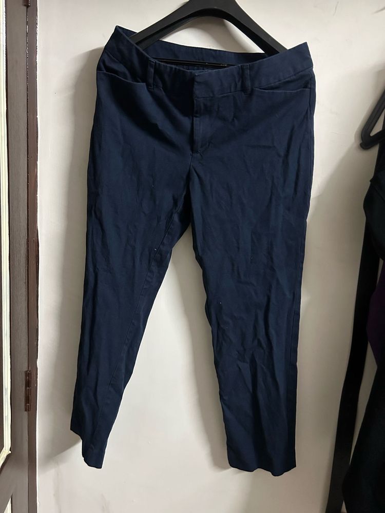 Navy Blue Casual Pants