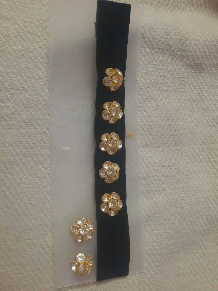 Floral choker set with earring