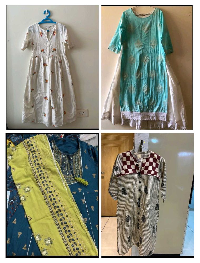combo of 4  Assorted Women&#39;s Kurtas