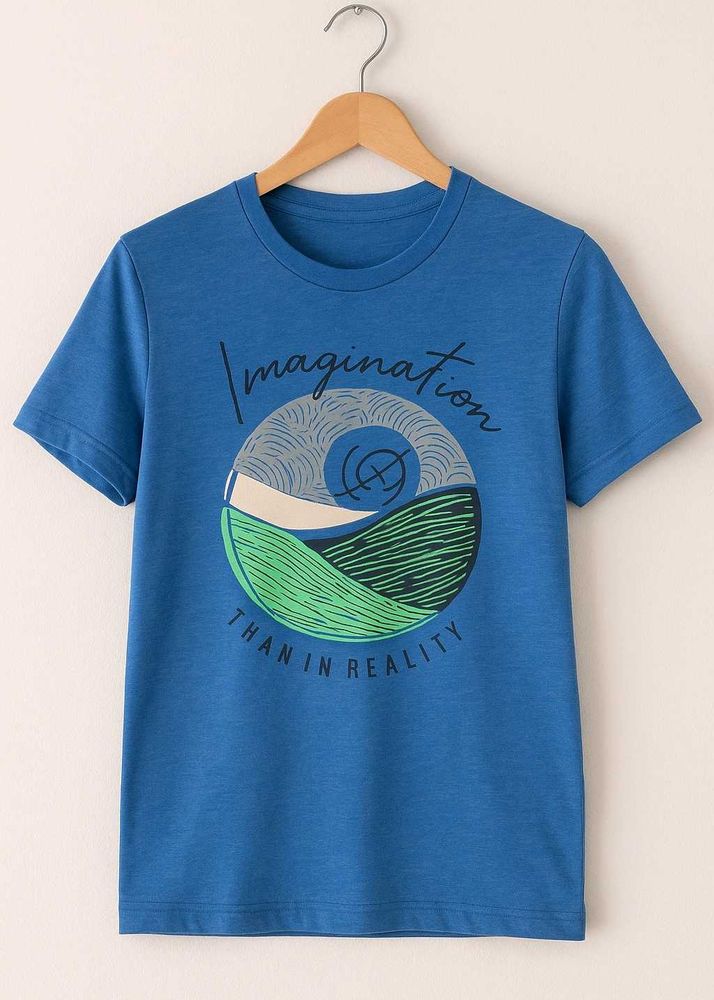 Imagination Over Reality – Blue Graphic Unisex T-S