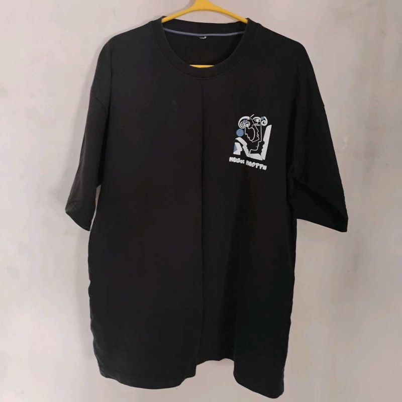 Men&#39;s Half Sleeve Black T-Shirt (Size - XL)