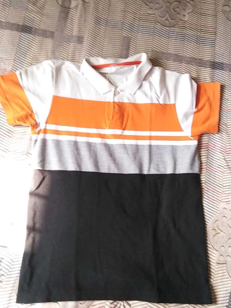 Boys Striped Polo T-shirt