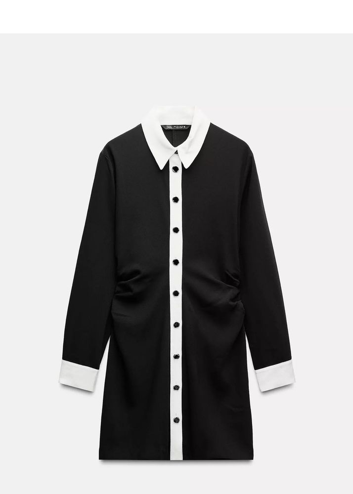 Zara Black Mini Shirt Dress